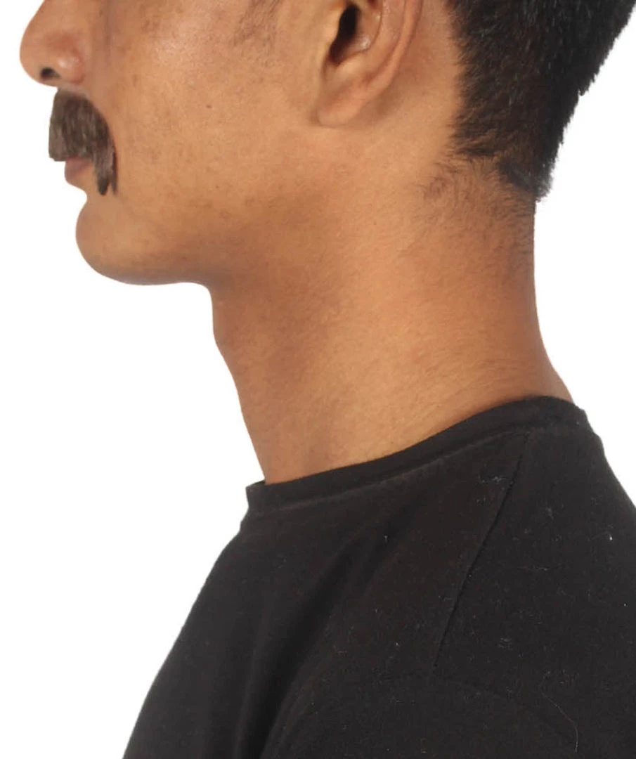 HPO Adult Men's Fake Human Hair Zappa Mustache | Multiple Colors