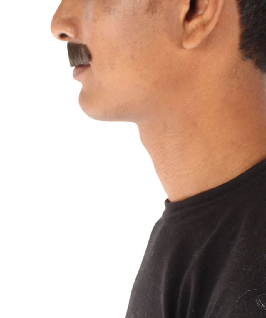 HPO Adult Men's Movie Borat Fake Human Hair Mustache | Multi Color Options