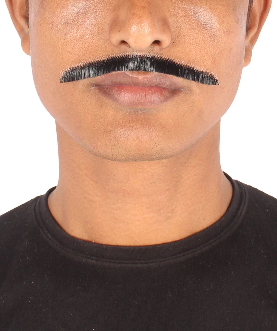 HPO Adult Men's Borat Fake Synthetic Hair Mustache | Multicolor Color Options