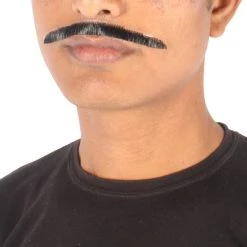 HPO Adult Men's Borat Fake Synthetic Hair Mustache | Multicolor Color Options