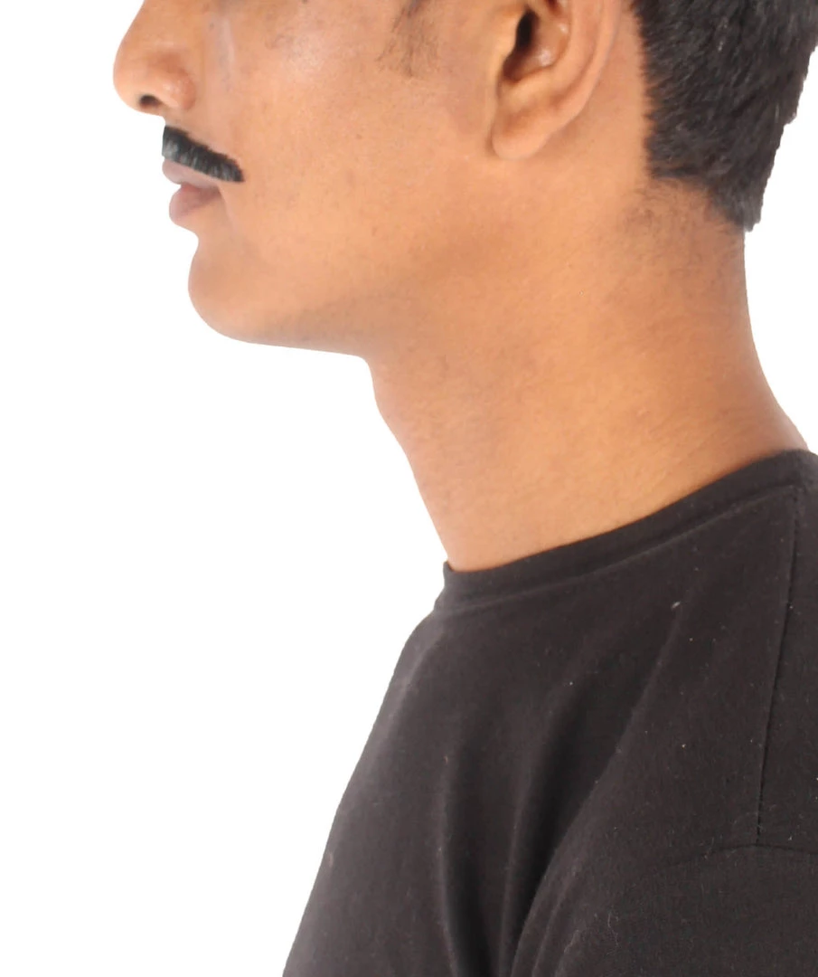 HPO Adult Men's Borat Fake Synthetic Hair Mustache | Multicolor Color Options
