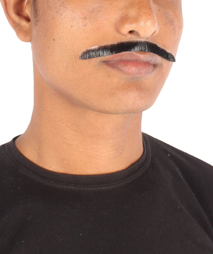 HPO Adult Men's Borat Fake Synthetic Hair Mustache | Multicolor Color Options