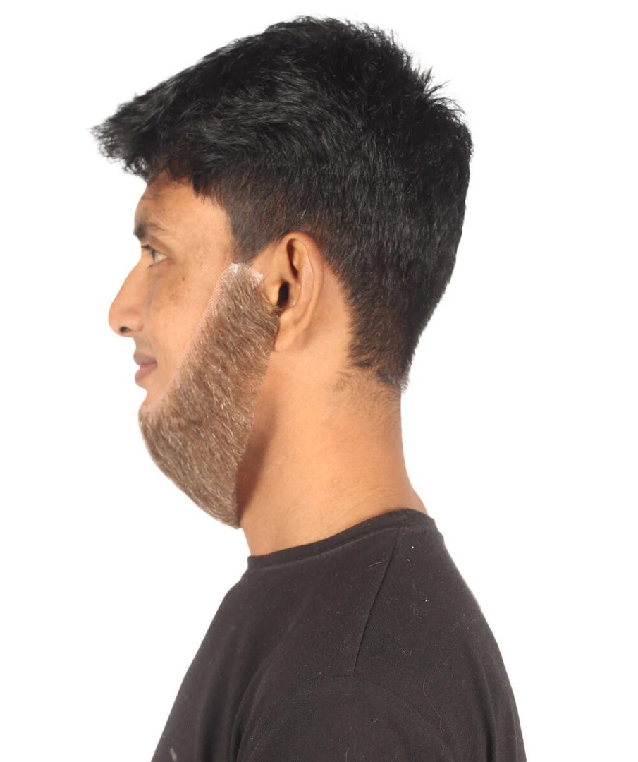 HPO Adult Men's Western Chin Curtain Style Long Beard Set | Multiple Colors