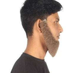 HPO Adult Men's Western Chin Curtain Style Long Beard Set | Multiple Colors