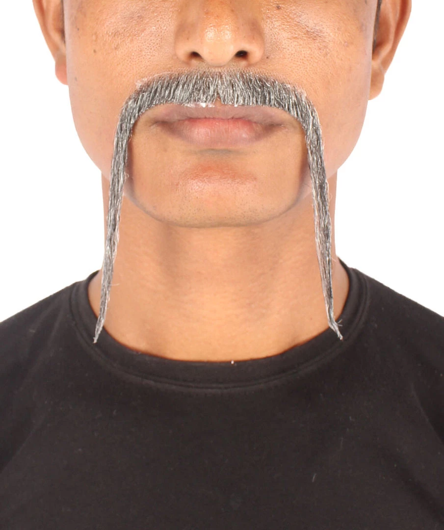 HPO Adult Men's Fu Manchu Fake Human Hair Mustache