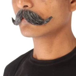 HPO Adult Men's Fake Imperial Human Hair Mustache | Multiple Color Options