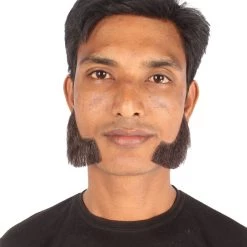 HPO Adult Men's Fake Facial Hair Mutton Chops Side Burns Set | Multiple Colors