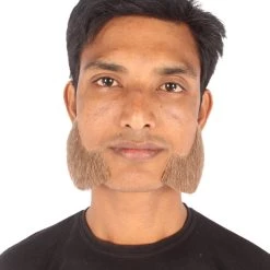 HPO Adult Men's Fake Facial Hair Mutton Chops Side Burns Set | Multiple Colors