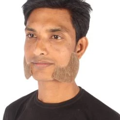 HPO Adult Men's Fake Facial Hair Mutton Chops Side Burns Set | Multiple Colors