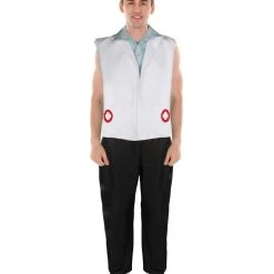 HPO Adult Men's White Doctor & Nurse Costume | Black & White Cosplay Costume