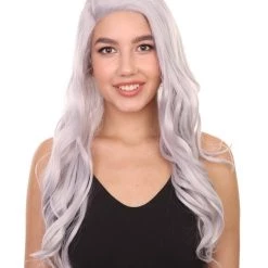 Adult Women's 26" Long Length Wavy C-Part Ebony Icon Beauty Wig, Lace Front Heat Resistant Fibers, Perfect For Your Everyday Wear And Styling To Your Expectations! | Nunique