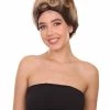 Adult Women's 13" Inch Medium Length Curled 360 Lace Front Natural Brown Bouffant Drag Beauty Wig, 100% Heat Resistant Fibers, Perfect For Your Everyday Wear And Styling To Your Expectations! | Nunique