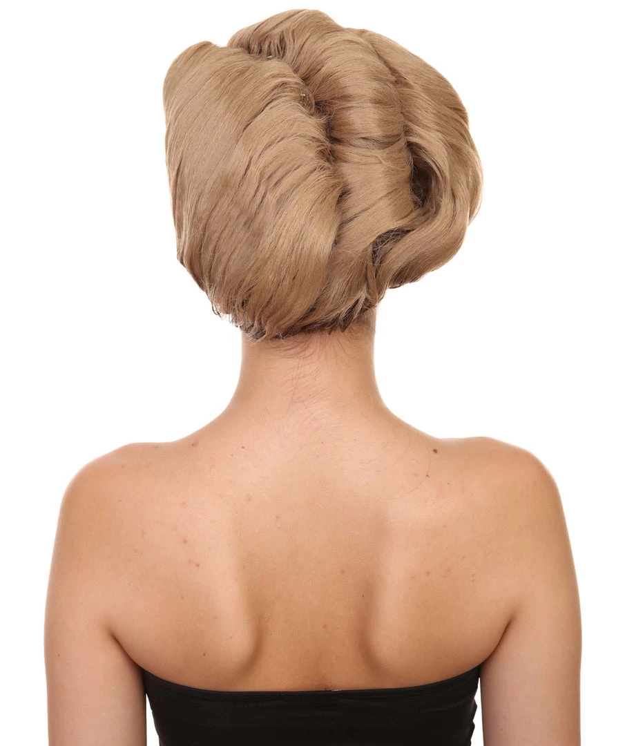 Adult Women's 13" Inch Medium Length Curled 360 Lace Front Natural Brown Bouffant Drag Beauty Wig, 100% Heat Resistant Fibers, Perfect For Your Everyday Wear And Styling To Your Expectations! | Nunique