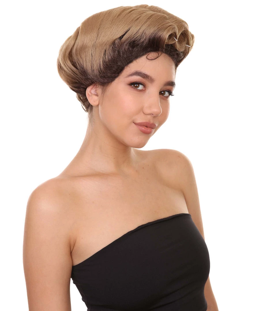 Adult Women's 13" Inch Medium Length Curled 360 Lace Front Natural Brown Bouffant Drag Beauty Wig, 100% Heat Resistant Fibers, Perfect For Your Everyday Wear And Styling To Your Expectations! | Nunique