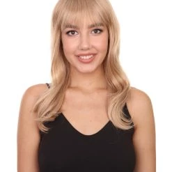 Adult Women's 19" Inch Long Length Wavy Side Back Lace Natural Blonde Hairline Icon Beauty Wig, 100% Heat Resistant Fibers, Perfect For Your Everyday Wear And Styling To Your Expectations! | Nunique