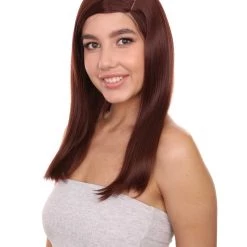 Adult Women's 18" Inch Long Length Straight 360 Lace Front Natural Brown Hairline Icon Beauty Wig, 100% Heat Resistant Fibers, Perfect For Your Everyday Wear And Styling To Your Expectations! | Nunique