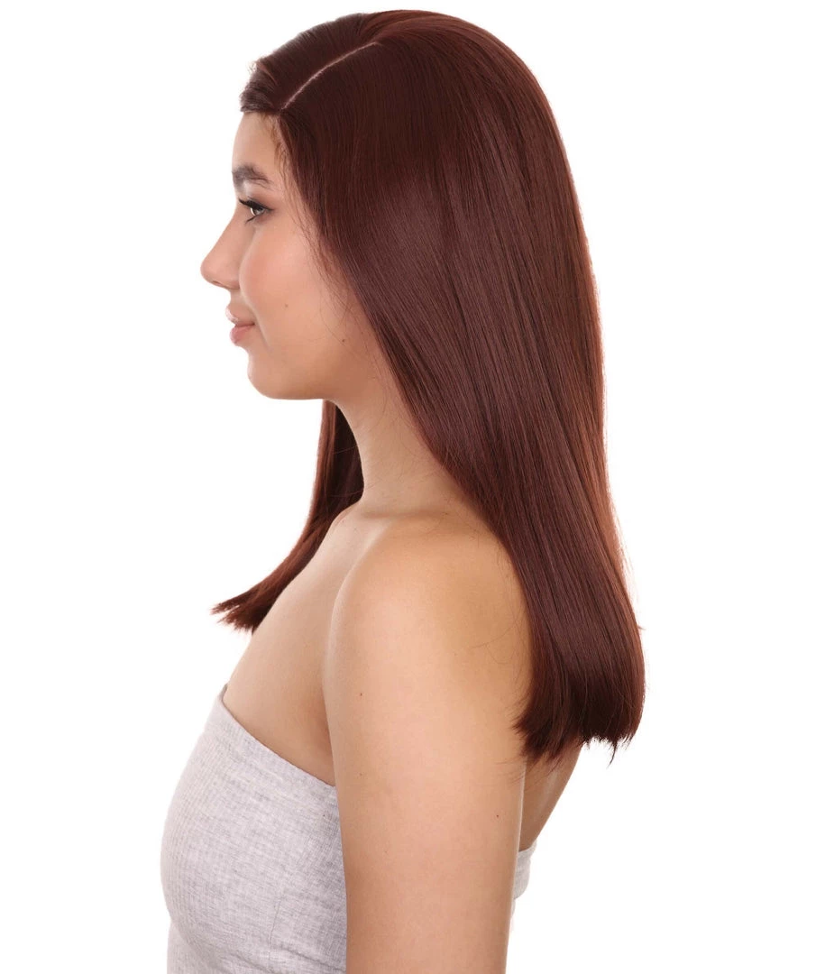 Adult Women's 18" Inch Long Length Straight 360 Lace Front Natural Brown Hairline Icon Beauty Wig, 100% Heat Resistant Fibers, Perfect For Your Everyday Wear And Styling To Your Expectations! | Nunique
