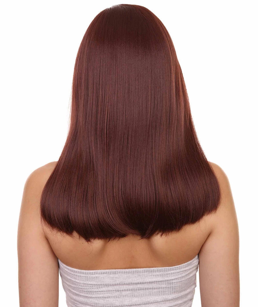 Adult Women's 18" Inch Long Length Straight 360 Lace Front Natural Brown Hairline Icon Beauty Wig, 100% Heat Resistant Fibers, Perfect For Your Everyday Wear And Styling To Your Expectations! | Nunique