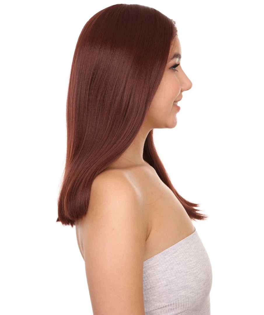 Adult Women's 18" Inch Long Length Straight 360 Lace Front Natural Brown Hairline Icon Beauty Wig, 100% Heat Resistant Fibers, Perfect For Your Everyday Wear And Styling To Your Expectations! | Nunique