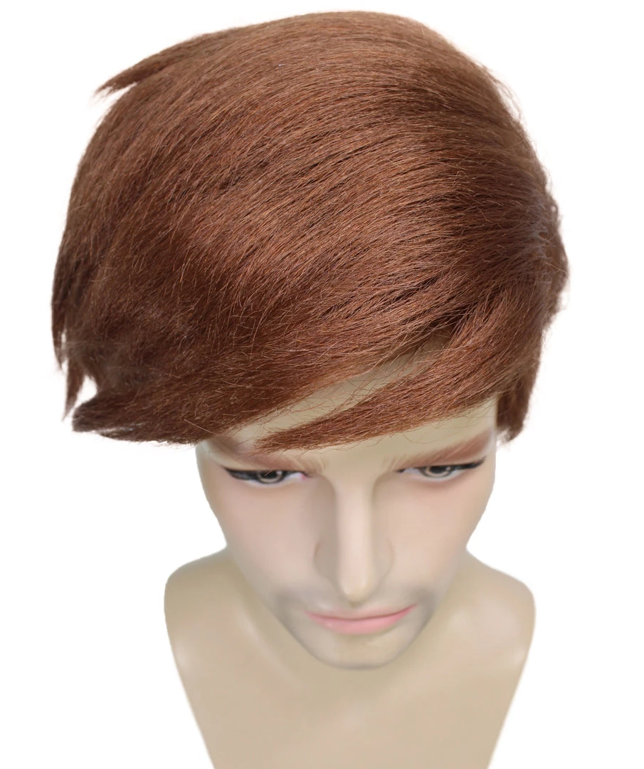 Adult Men's 10" Inch Short Length Cosplay Anime Halloween Animated Frat Guy Boss Baby Wig, Synthetic Soft Fiber Hair, | HPO