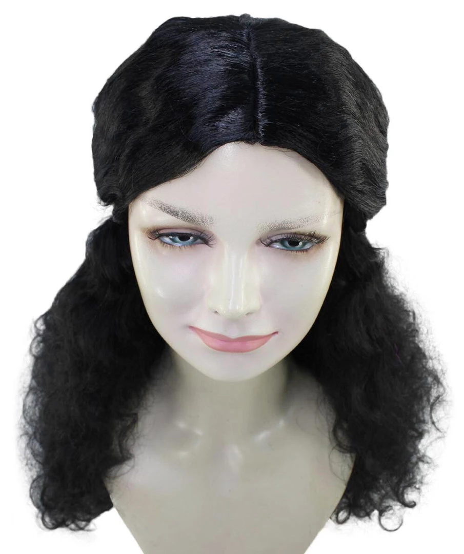 Adult Women's 17" Inch Medium Length Curly Party Movie Cosplay Halloween Dark BadGirlRiri Character Costume Wig, Synthetic Fiber Soft Hair, | HPO