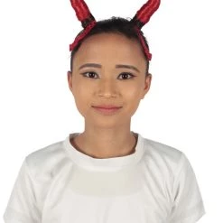 Adult Women's 5" Short Length Halloween Cosplay Devil Horns Accessory Demon Costume Piece, Made Of 100% Polyester | HPO