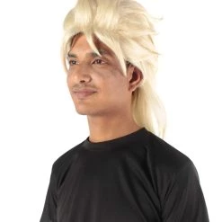 Adult Men's 21" Inch Long Length Spiked Halloween Cosplay Animated Fighter Dio Blonde Wig, Synthetic Soft Fiber Hair, Perfect For Your Next Convention And Group Anime Party! | HPO