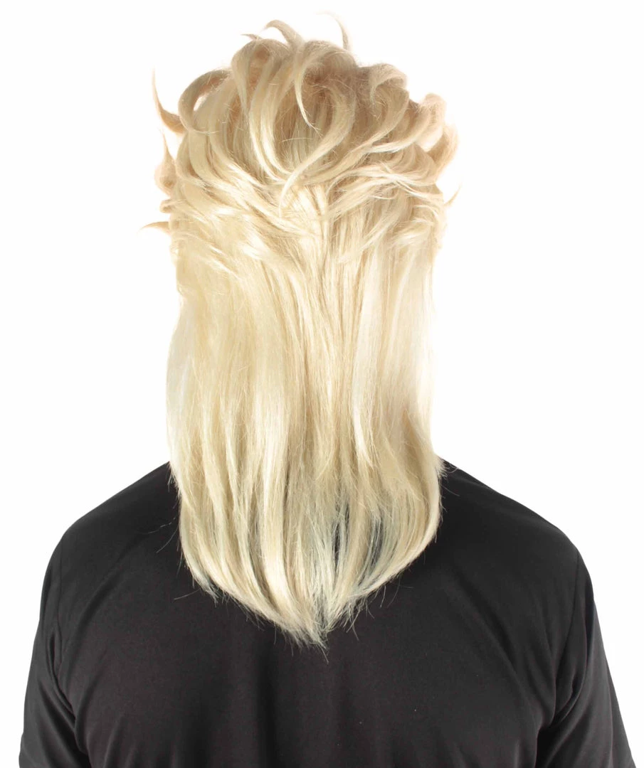 Adult Men's 21" Inch Long Length Spiked Halloween Cosplay Animated Fighter Dio Blonde Wig, Synthetic Soft Fiber Hair, Perfect For Your Next Convention And Group Anime Party! | HPO