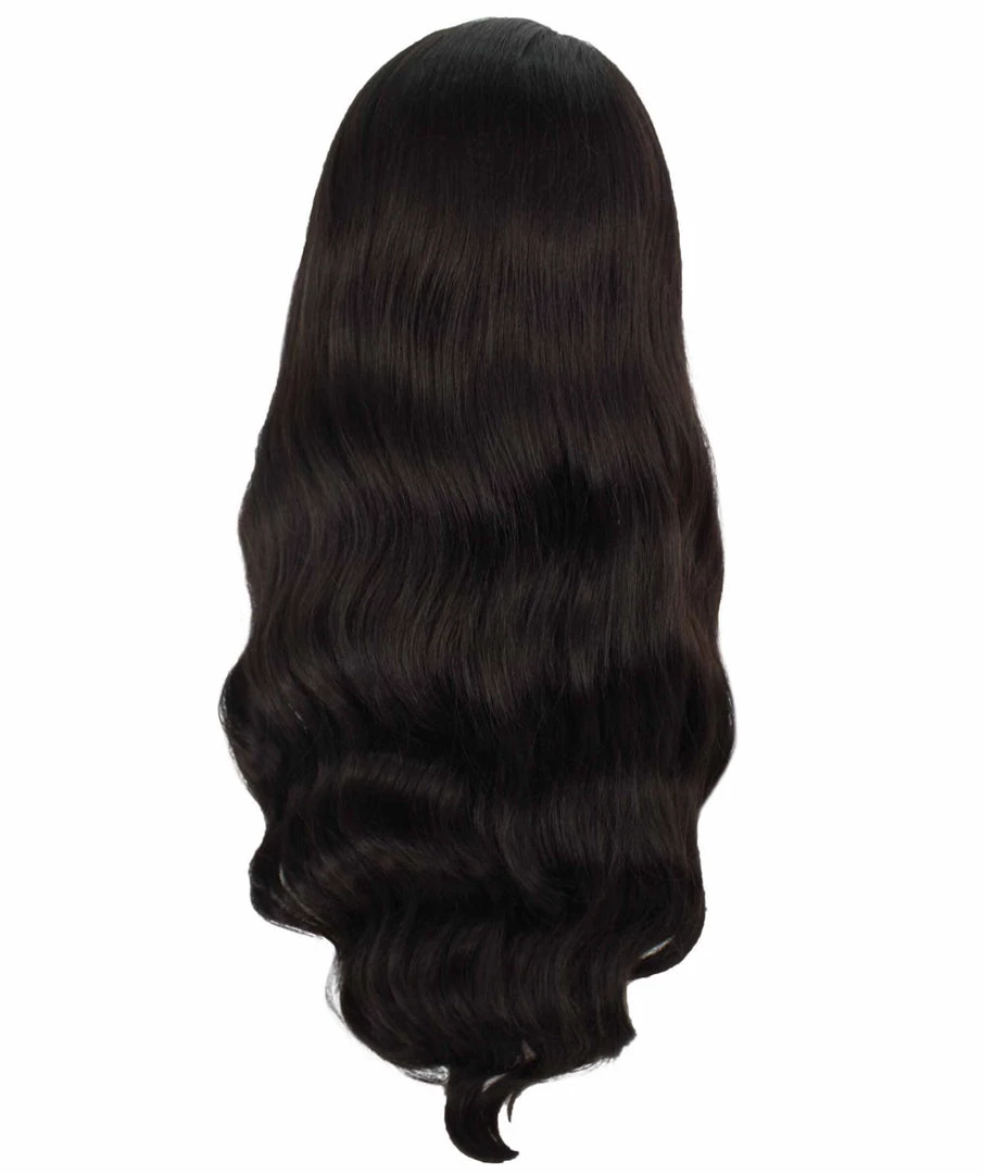 Nunique Adult Women's 27" Inch Extra Long Length Wavy C-Part Lace Natural Black 40's Icon Beauty Wig, 100% Heat Resistant Fibers, Perfect For Your Everyday Wear And Styling To Your Expectations! | Nunique