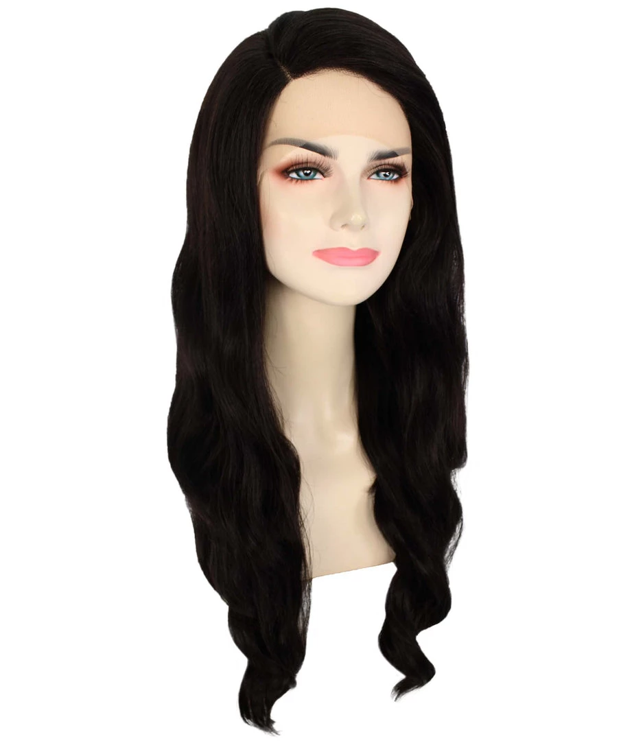 Nunique Adult Women's 27" Inch Extra Long Length Wavy C-Part Lace Natural Black 40's Icon Beauty Wig, 100% Heat Resistant Fibers, Perfect For Your Everyday Wear And Styling To Your Expectations! | Nunique