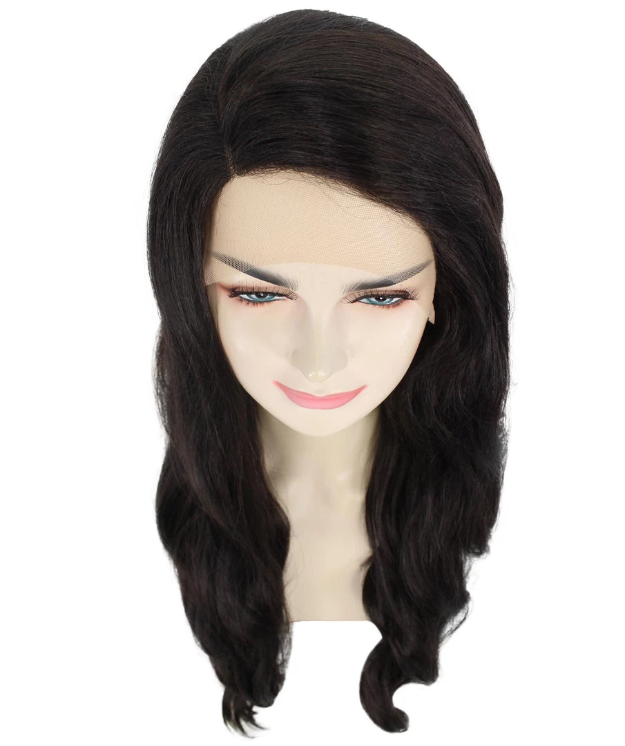 Nunique Adult Women's 27" Inch Extra Long Length Wavy C-Part Lace Natural Black 40's Icon Beauty Wig, 100% Heat Resistant Fibers, Perfect For Your Everyday Wear And Styling To Your Expectations! | Nunique