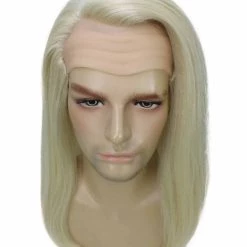 HPO Petty Dark Wizard Dad | Slick Side Parted White Hair With Fake Forehead | Premium Halloween Wig