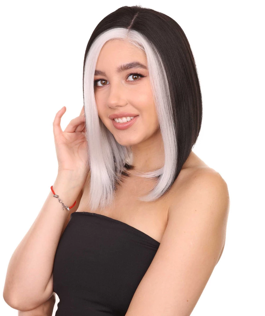 Nunique Adult Women's 13" Inch Long Length Straight 4x4 Lace Front MultiColor E-Girl Gamer Wig, 100% Heat Resistant Fibers, Perfect For Your Everyday Wear And Styling To Your Expectations! | Nunique