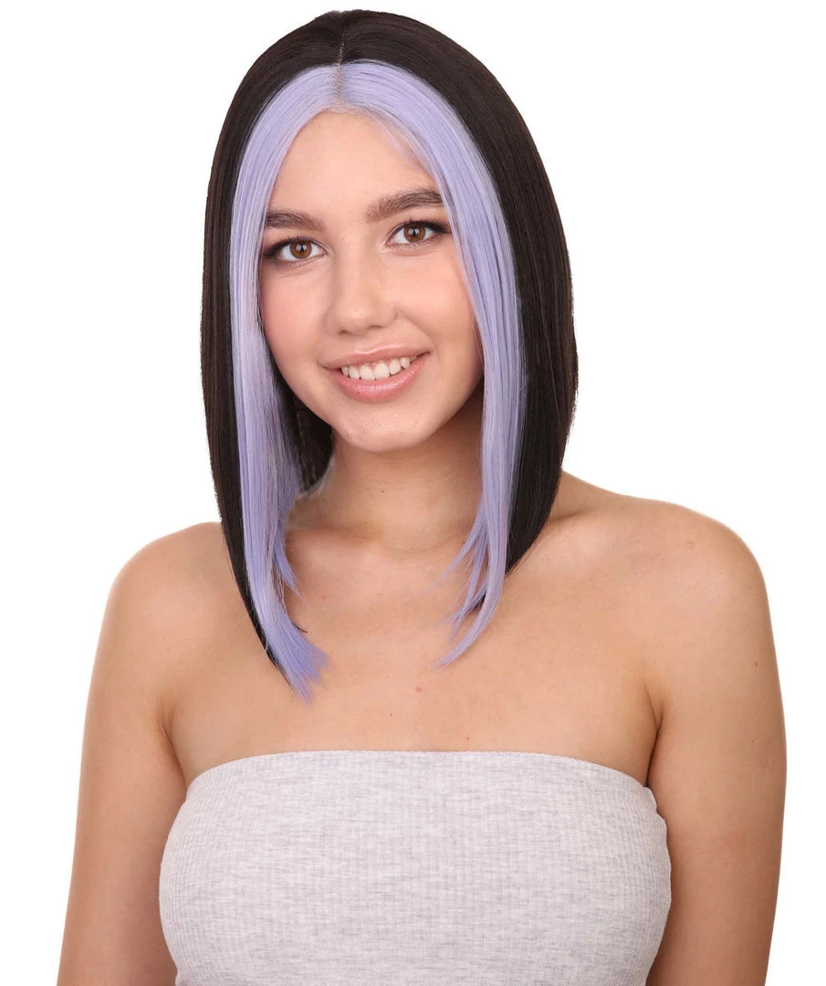 Nunique Adult Women's 13" Inch Long Length Straight 4x4 Lace Front MultiColor E-Girl Gamer Wig, 100% Heat Resistant Fibers, Perfect For Your Everyday Wear And Styling To Your Expectations! | Nunique
