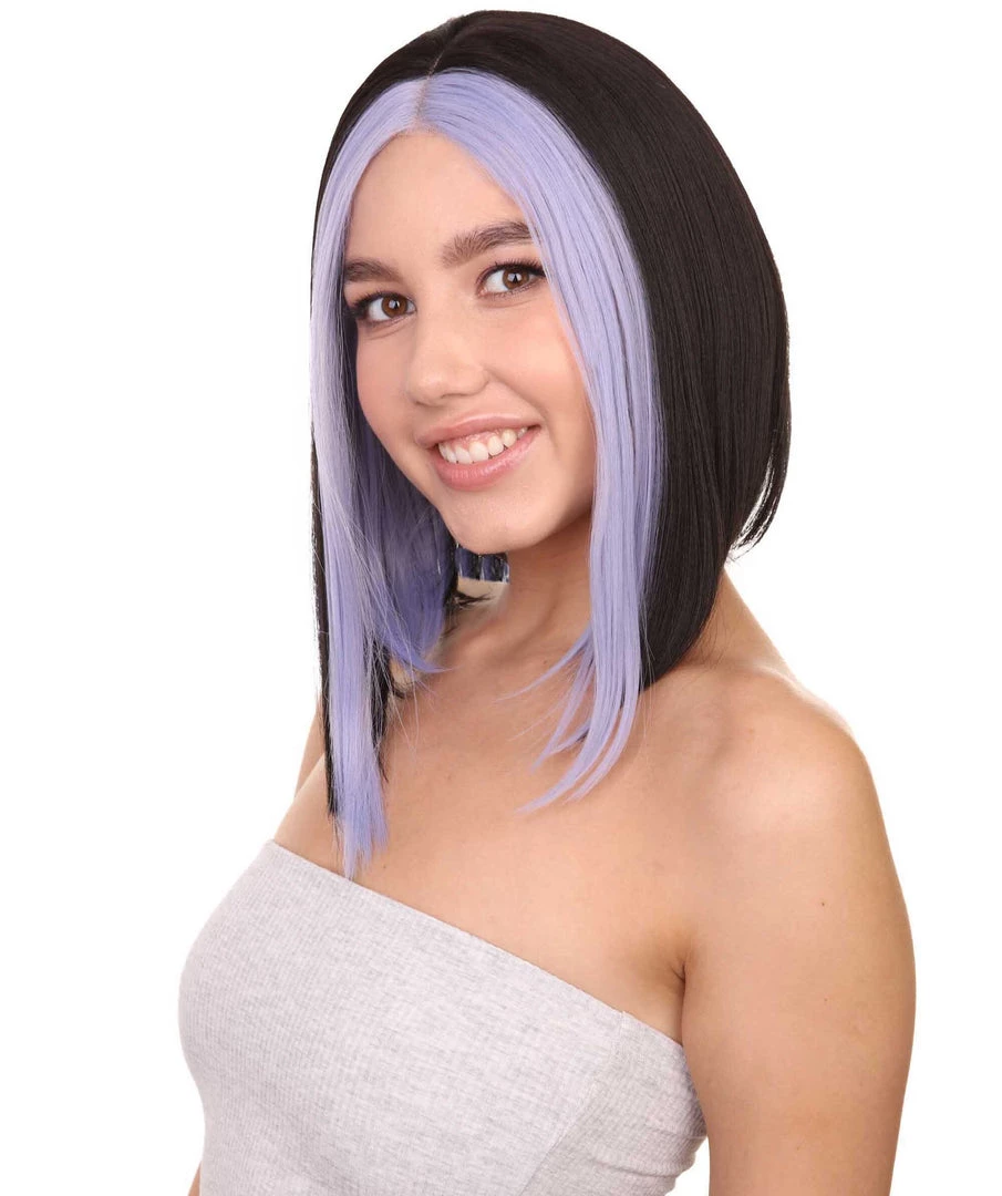 Nunique Adult Women's 13" Inch Long Length Straight 4x4 Lace Front MultiColor E-Girl Gamer Wig, 100% Heat Resistant Fibers, Perfect For Your Everyday Wear And Styling To Your Expectations! | Nunique