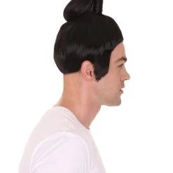 Adult Men's Japanese Samurai Wig Black | HPO