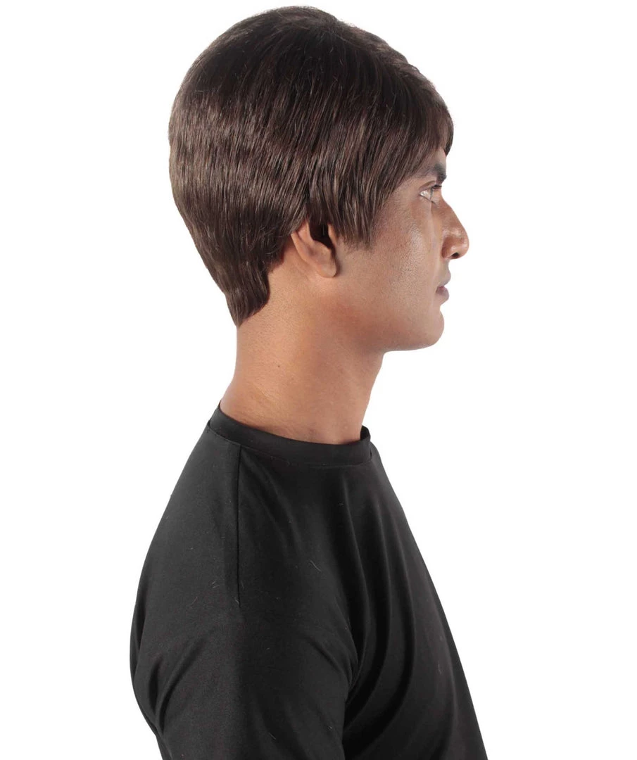 HPO Adult Men's Light Brown Dark Blonde Highlights Stefon Wig With Sideburns