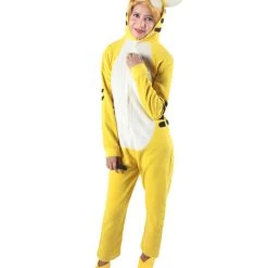 HPO Adult Women's Yellow And White Jumpsuit Tiger Costume Bundle
