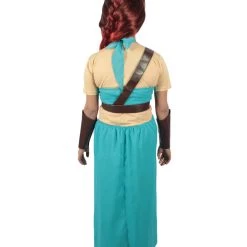 HPO Adult Women's Blue Medieval Warrior Costume Bundle, Multiple Size Options