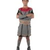 HPO Adult Men's Black And Grey Gladiator Cosplay Costume Bundle, Multiple Size Options