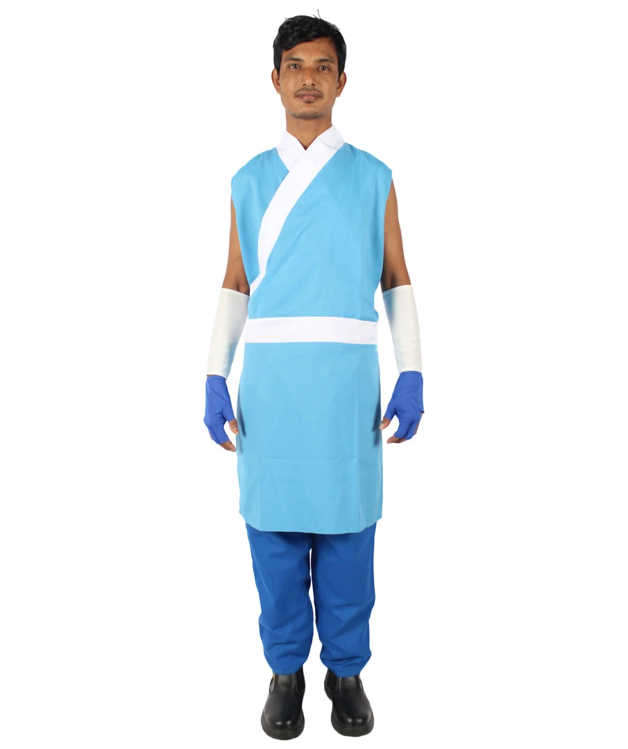 HPO Adult Men's Blue & White Straight Long Waterbender Animated Costume