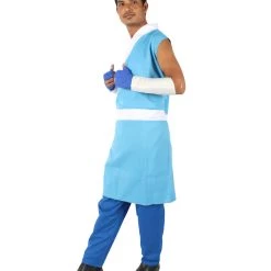 HPO Adult Men's Blue & White Straight Long Waterbender Animated Costume