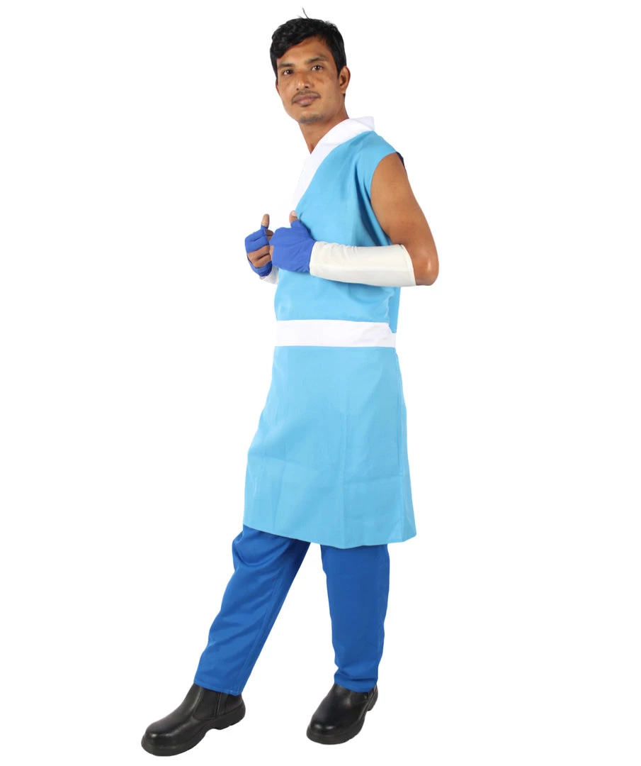 HPO Adult Men's Blue & White Straight Long Waterbender Animated Costume