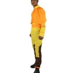 HPO Men's Adult Unisex Orange Straight Long Airbender Anime Animated Costume