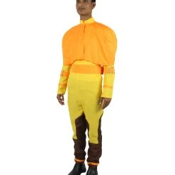 HPO Men's Adult Unisex Orange Straight Long Airbender Anime Animated Costume