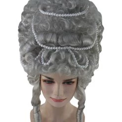 Baroque Marie Antoinette Womens Wig | Multiple Colors Historical Wigs | Premium Breathable Capless Cap | HPO Men's