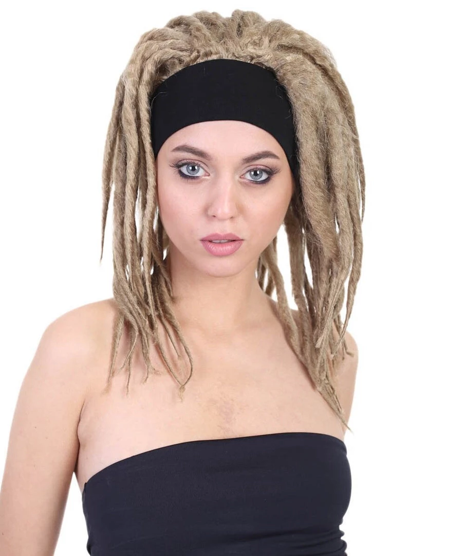 HPO Adult Women's Deluxe Brown Dreadlocks Wig