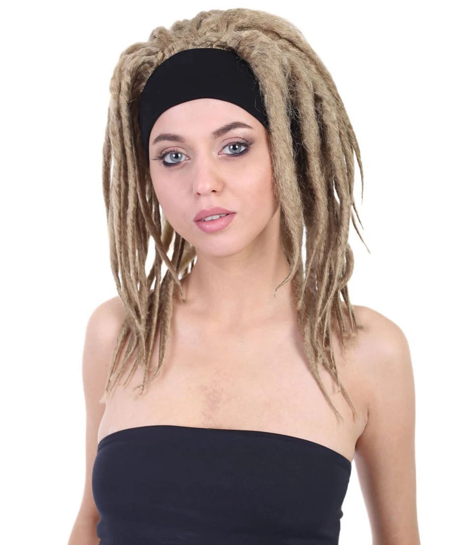 HPO Adult Women's Deluxe Brown Dreadlocks Wig