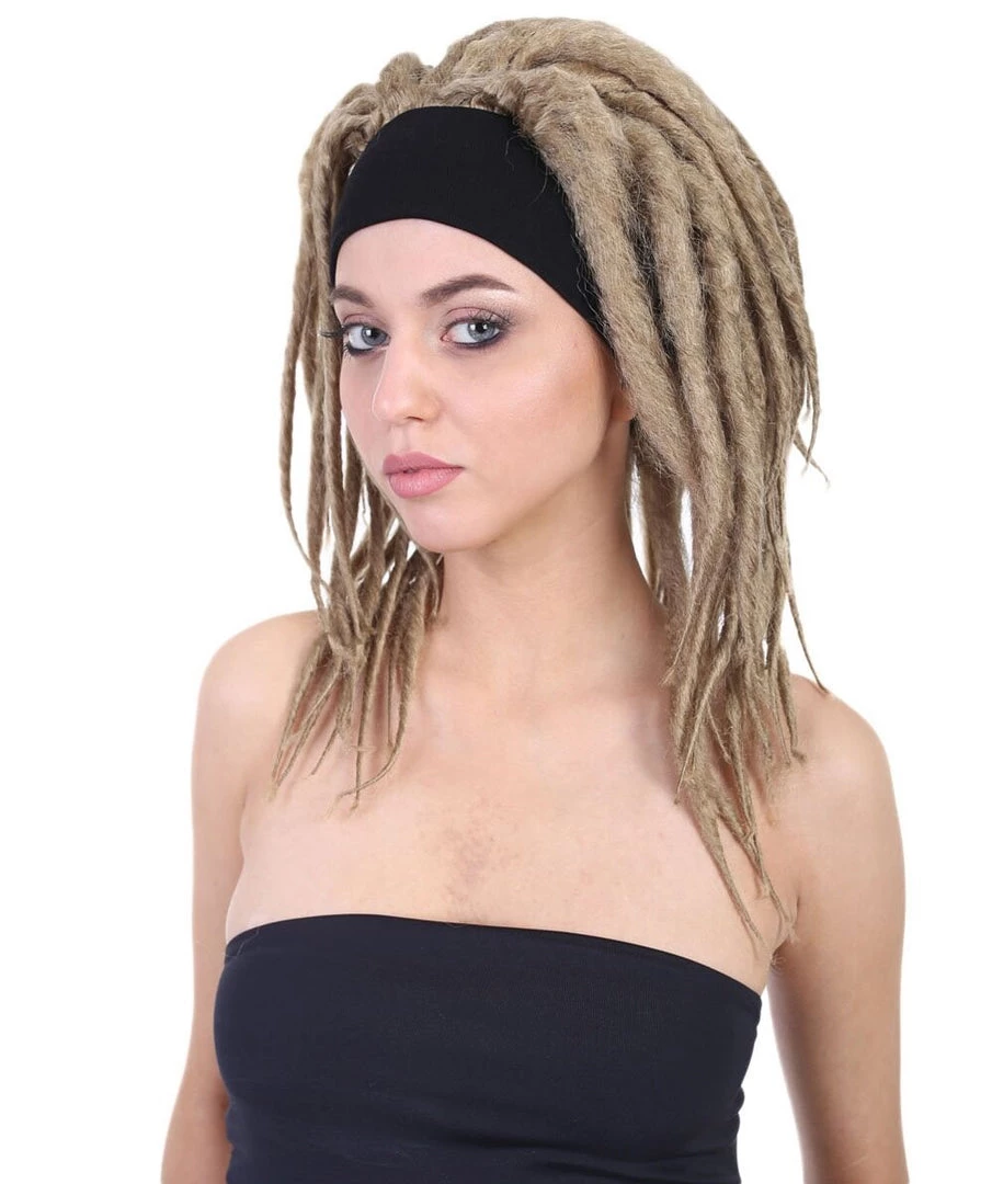HPO Adult Women's Deluxe Brown Dreadlocks Wig