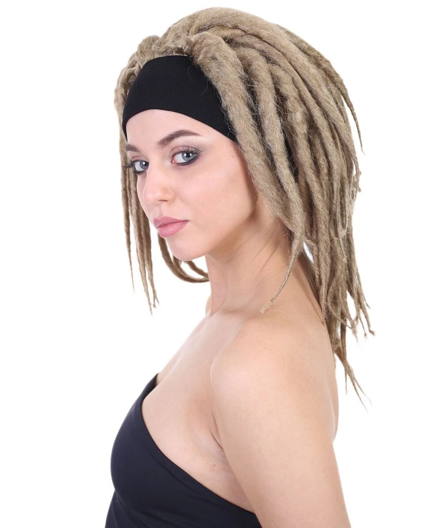 HPO Adult Women's Deluxe Brown Dreadlocks Wig